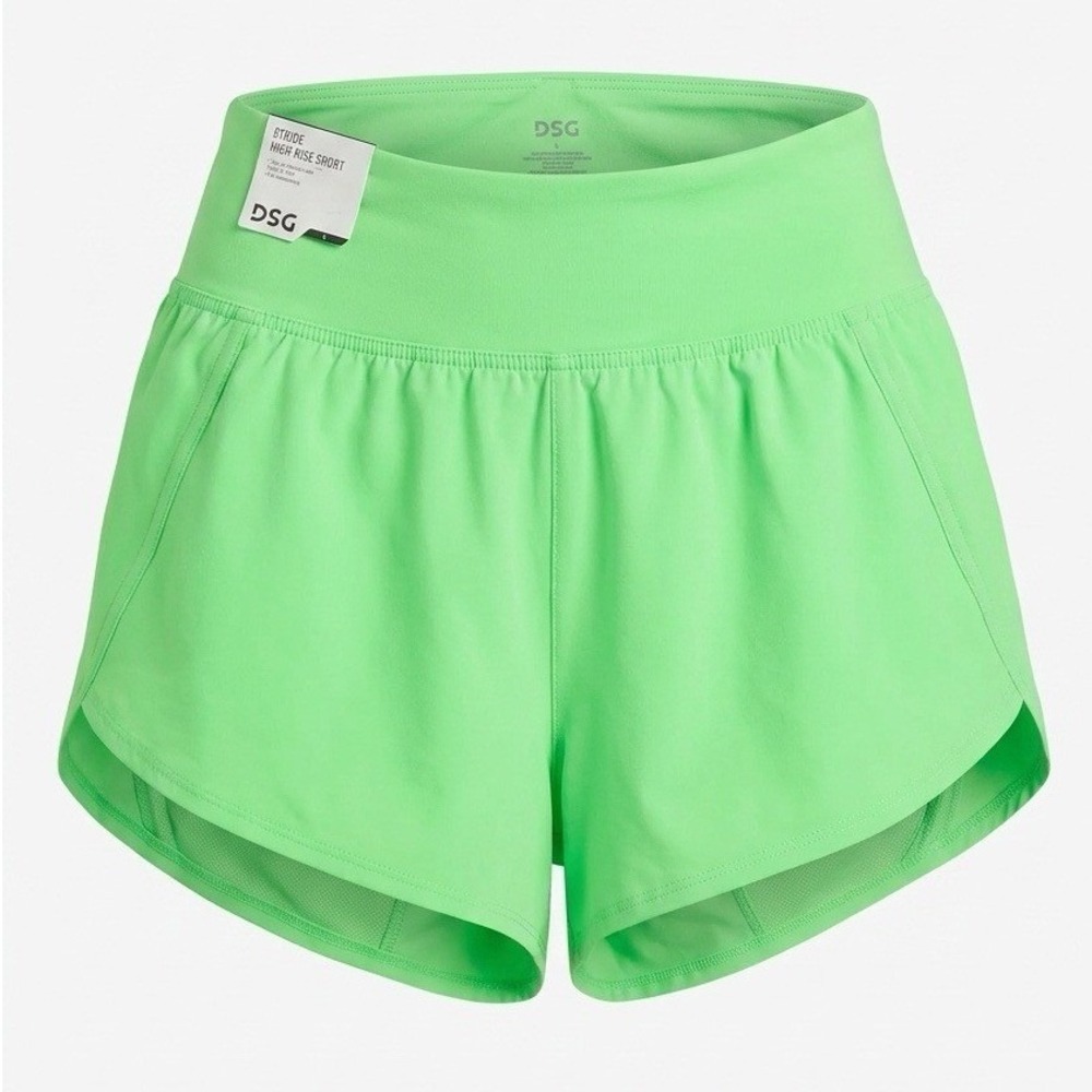 DSG Stride 3" High-Rise Sport Shorts Hyper Lime Green Womens XS CKP9969CN NWT